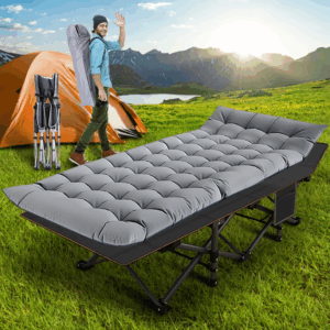 Grand lit pliant simple pour bureau détente déjeuner avec militaire portable
