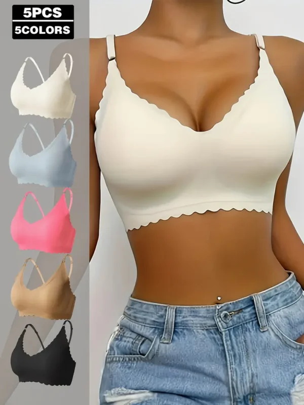Lot de 8 soutiens-gorge d'entraînement légers en coton sans couture pour filles