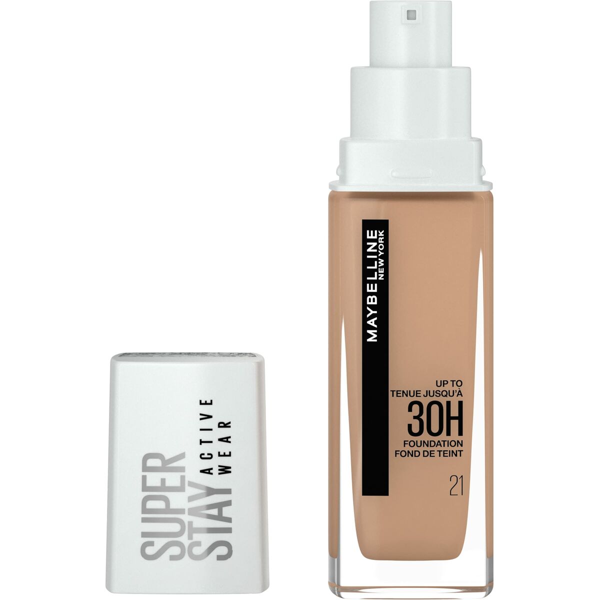 Diaytar Côte d'Ivoire Base de Maquillage Crémeuse Maybelline SuperStay 30H Active Wear Nude Beige (21) (30 ml) (Reconditionné A) 