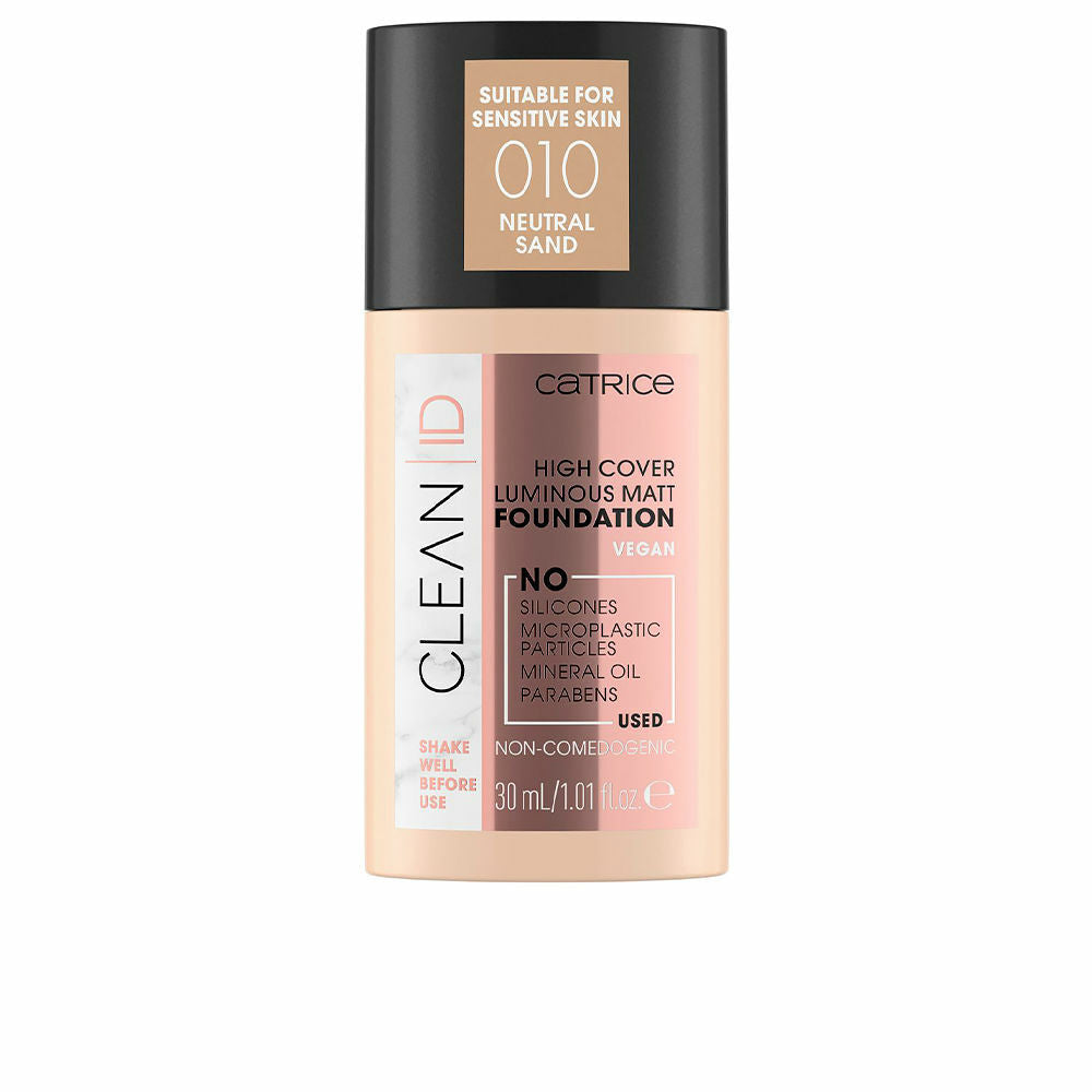 Diaytar Côte d'Ivoire Base de Maquillage Crémeuse Catrice Clean ID High Cover Luminous Matt 010-neutral sand (30 ml) 
