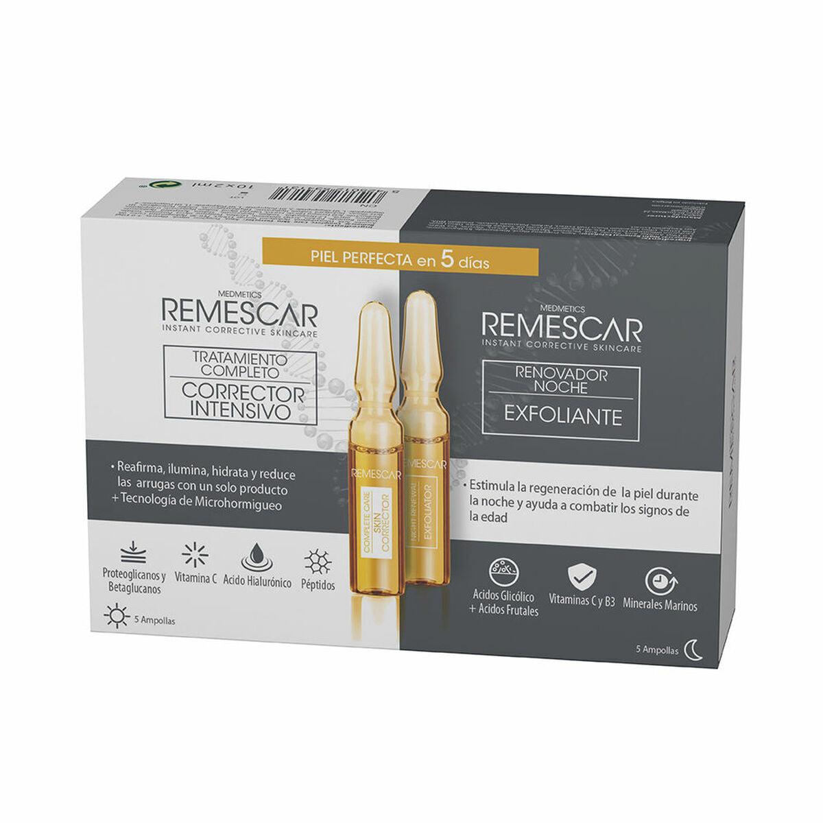 Diaytar Côte d'Ivoire Ampoules Remescar Anti-âge Traitement Facial Jour/Nuit (10 x 2 ml) 