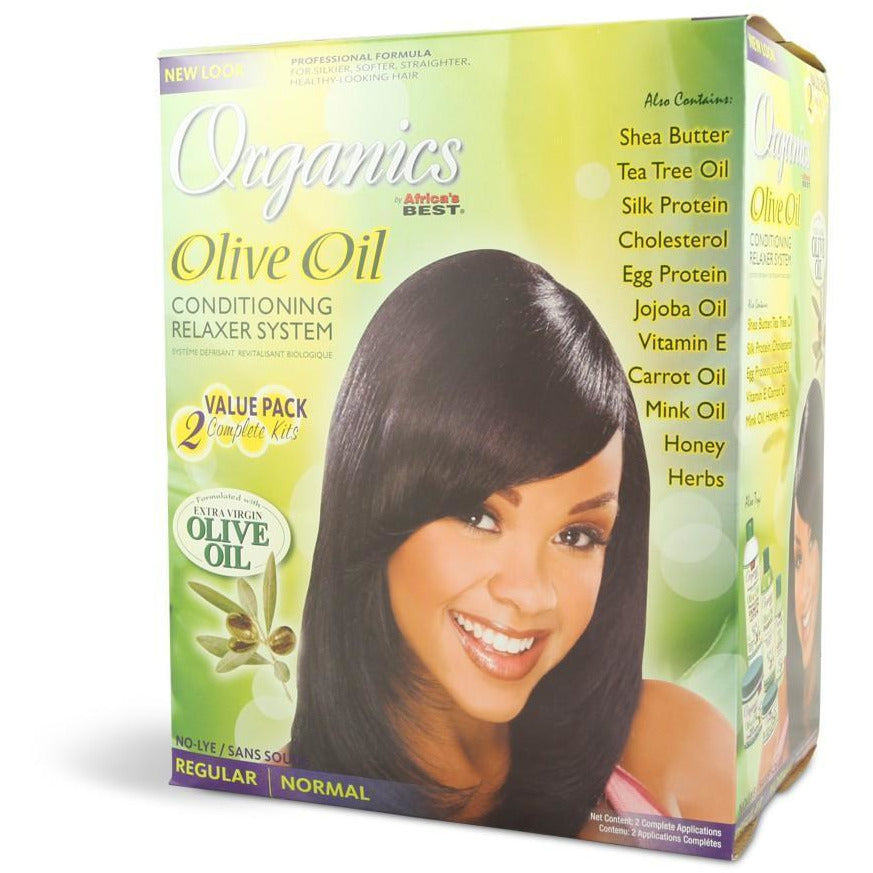 Diaytar Côte d'Ivoire Africa's Best Originals Olive Oil Conditioning Relaxer System Regular - 2 App Kit Hair Care
