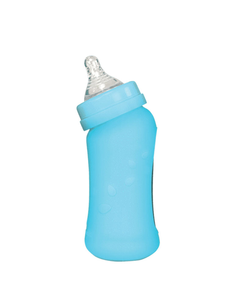 Diaytar Côte d'Ivoire biberon en verre avec couvercle en silicone bleu green sprouts 236ml - 0m+ - default title biberon,biberons-2,garcon,green-sprouts,puericulture,Repas
