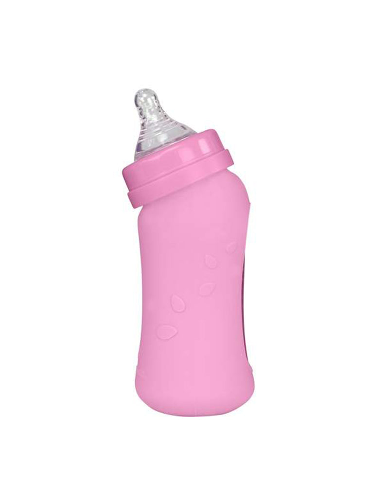 Diaytar Côte d'Ivoire biberon en verre avec couvercle en silicone rose green sprouts 236ml - 0m+ biberon,biberons-2,fille,green-sprouts,puericulture,Repas