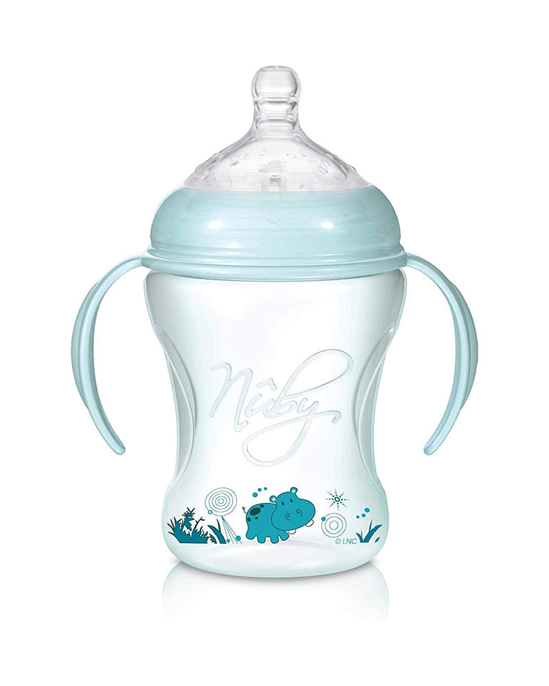 Diaytar Côte d'Ivoire biberon nûby à débit moyen avec anses amovibles 3m+ 240ml - bleu biberon,biberons-2,garcon,nuby,puericulture,Repas
