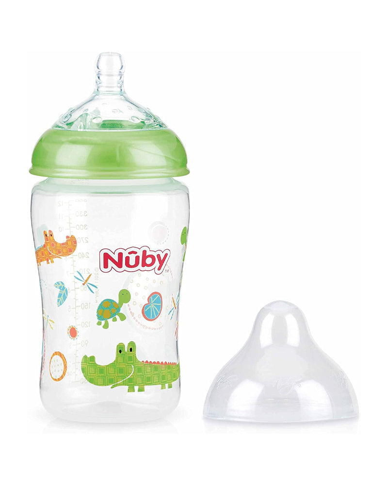 Diaytar Côte d'Ivoire biberon nûby col large avec tétine anti-coliques 360ml 3m+ - vert 