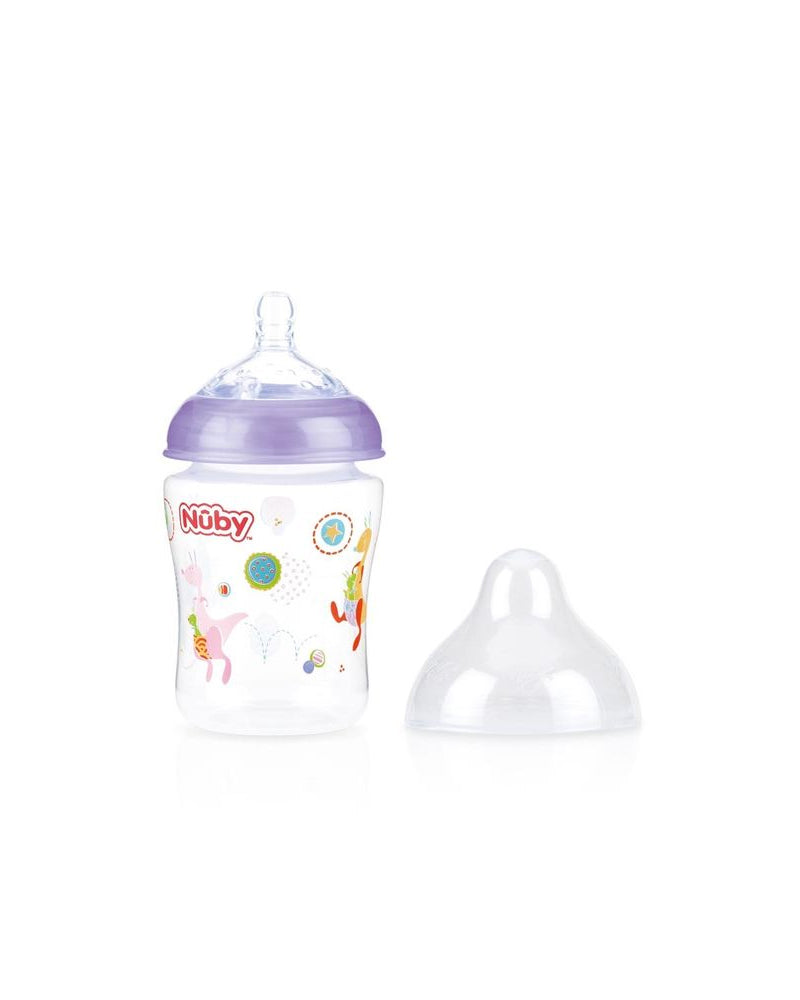 Diaytar Côte d'Ivoire biberon nûby en polycarbonate col large 0m+ 180ml - mauve 