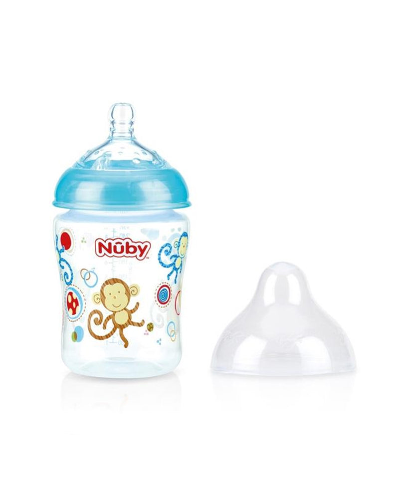Diaytar Côte d'Ivoire biberon nûby en polycarbonate col large 0m+ 270ml - bleu ciel 