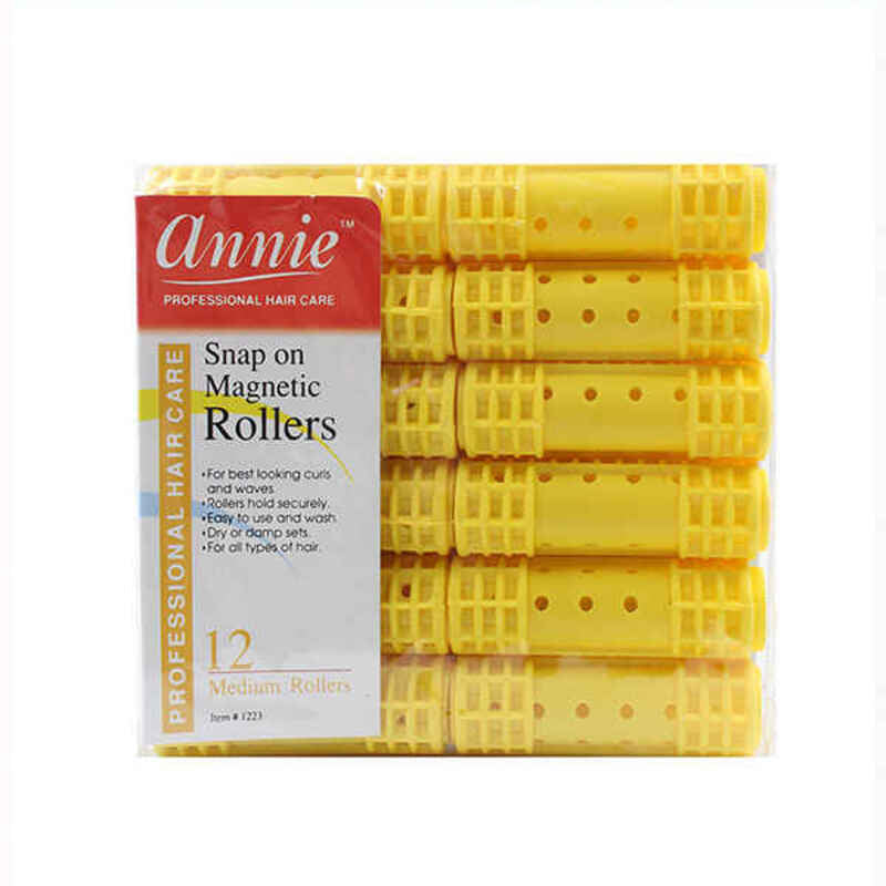 Bigoudis annie medium jaune 12 uds_1133. DIAYTAR COTE D'IVOIRE - Là où Vos Rêves Prendent Forme. Plongez dans notre catalogue diversifié et trouvez des produits qui enrichiront votre quotidien, du pratique à l'exceptionnel.
