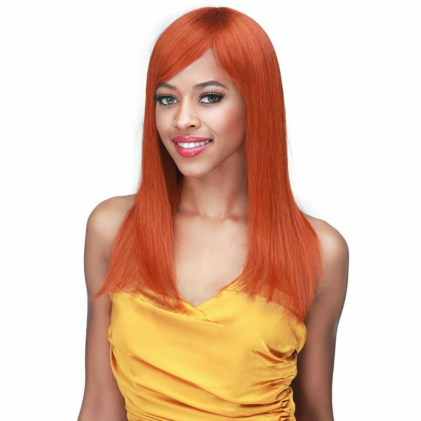 Diaytar Côte d'Ivoire Bobbi Boss 100% Perruque de cheveux humains non transformés - MH1289 Yaki Straight 18" Wigs