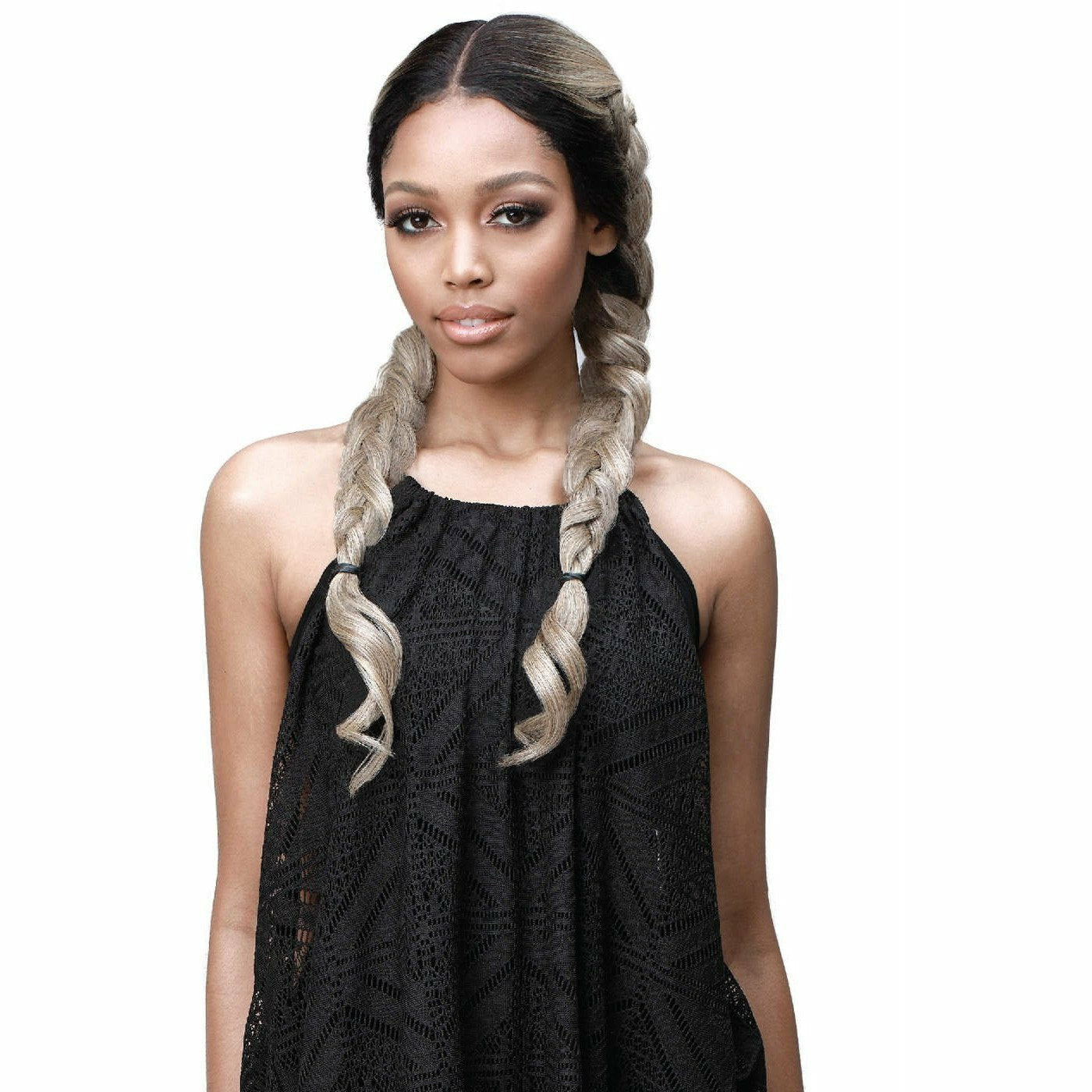 Diaytar Côte d'Ivoire Bobbi Boss Cheveux Humains Mélange Tressé Lace Front Perruque – MBLF230 Sana Lace Front Wigs