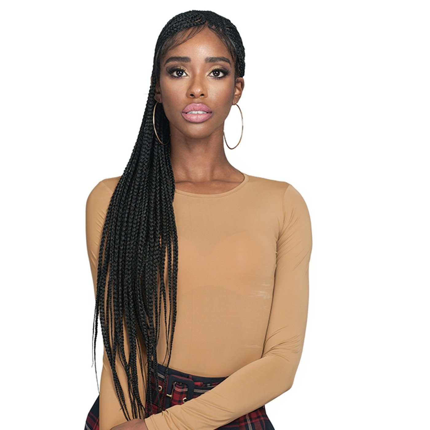 Diaytar Côte d'Ivoire Bobbi Boss Perruque Synthétique Insta-Braid Lace Front Tressée – MLF511 Simone Lace Front Wigs