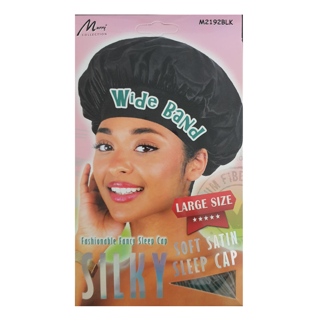 Diaytar Côte d'Ivoire Bonnet de nuit en satin doux et soyeux à large bande Murry Collection (M2192BLK) ACCESSORIES
