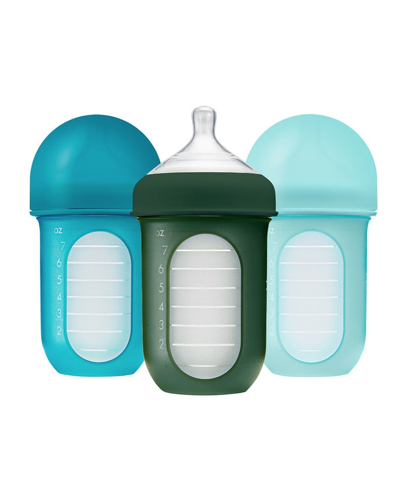 Diaytar Côte d'Ivoire boon nursh lot de 3 biberons en silicone bleu - 236ml - default title biberon,biberons-2,boon,garcon,puericulture,Repas