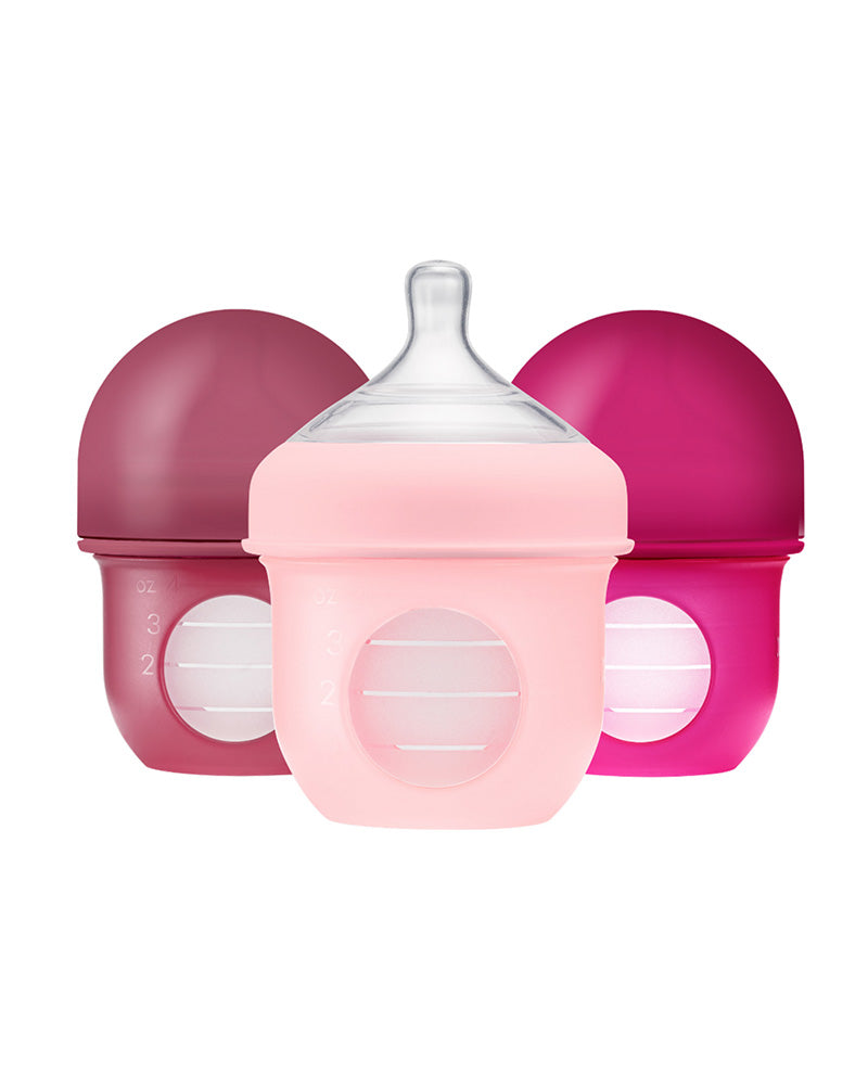 Diaytar Côte d'Ivoire boon nursh lot de 3 biberons en silicone rose - 118ml - default title biberon,biberons-2,boon,fille,puericulture,Repas