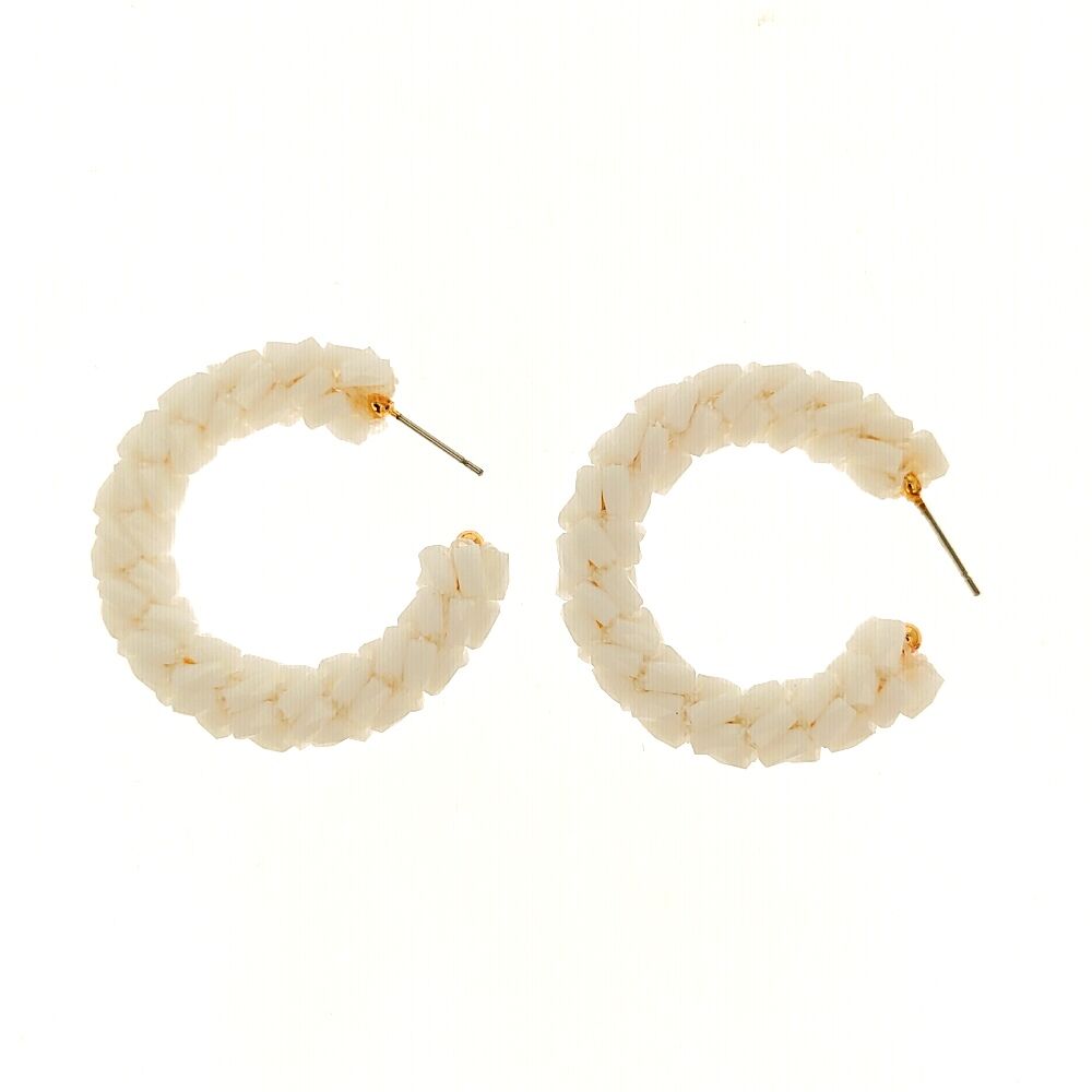 Diaytar Côte d'Ivoire Boucles d'oreilles Lola Casademunt Blanc Anneaux 
