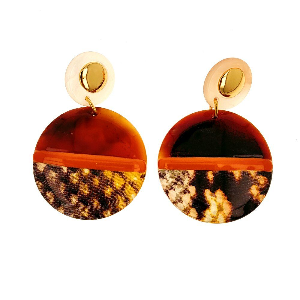 Diaytar Côte d'Ivoire Boucles d'oreilles Lola Casademunt Marron doré 