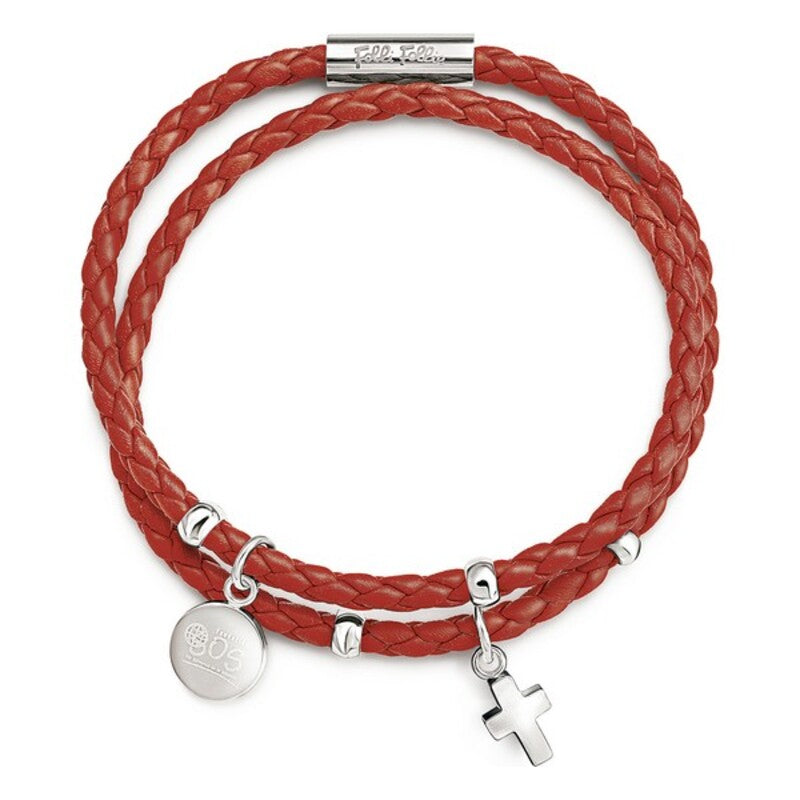 Diaytar Côte d'Ivoire Bracelet Femme Folli Follie 1B14F058R Cuir Rouge (30 cm) (30 cm) 