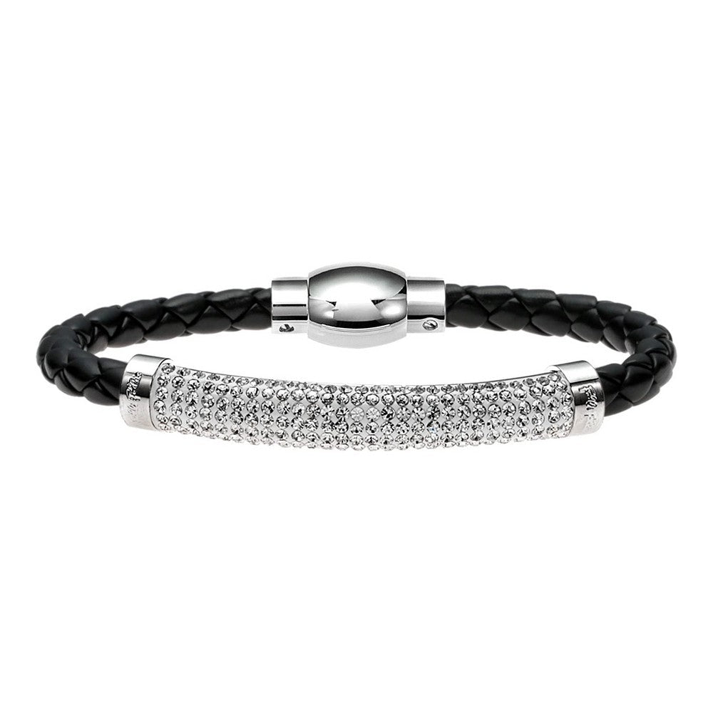 Diaytar Côte d'Ivoire Bracelet Femme Folli Follie 3B13F004KC Cuir Noir (16 cm) 