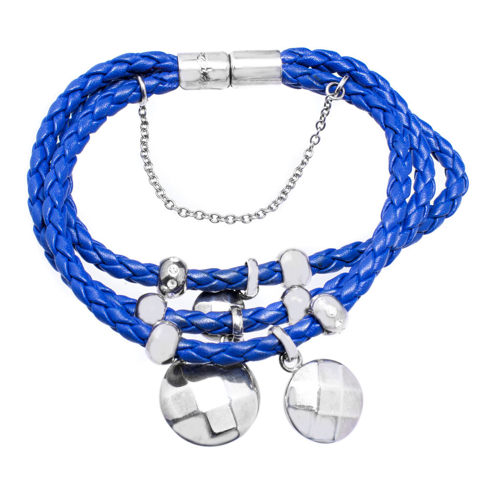 Diaytar Côte d'Ivoire Bracelet Femme Folli Follie 3B1F003CU Cuir Bleu (21 cm) 