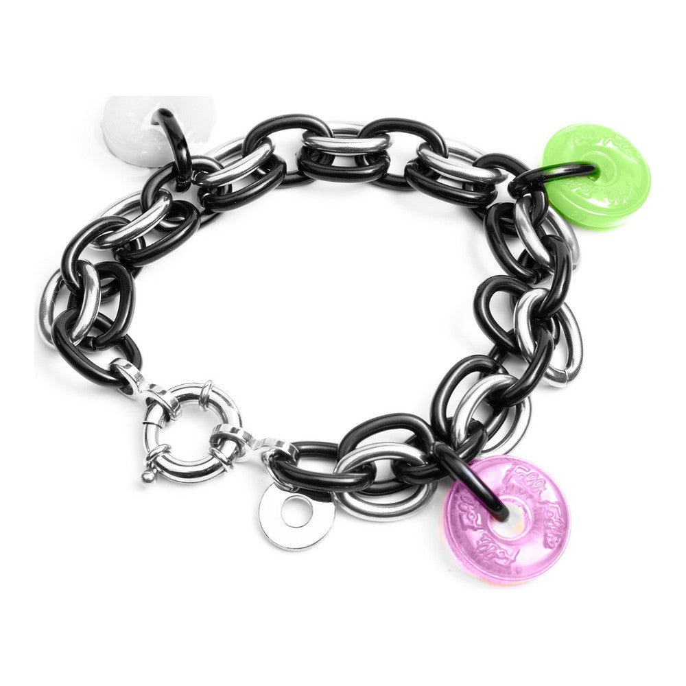 Diaytar Côte d'Ivoire Bracelet Femme Folli Follie BA1B003SK-RVB Acier Inoxydable Noir (23 cm) 