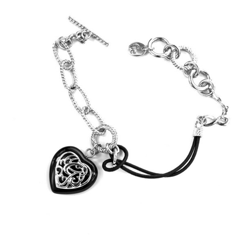 Diaytar Côte d'Ivoire Bracelet Femme GC Watches CL107B01 Cuir Noir Argent Massif Argent (19 cm) 