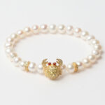 Diaytar Côte d'Ivoire Bracelet Femme Lancaster JLA-BR-CRAB-6-WH Argent Massif Doré Blanc 16 mm 