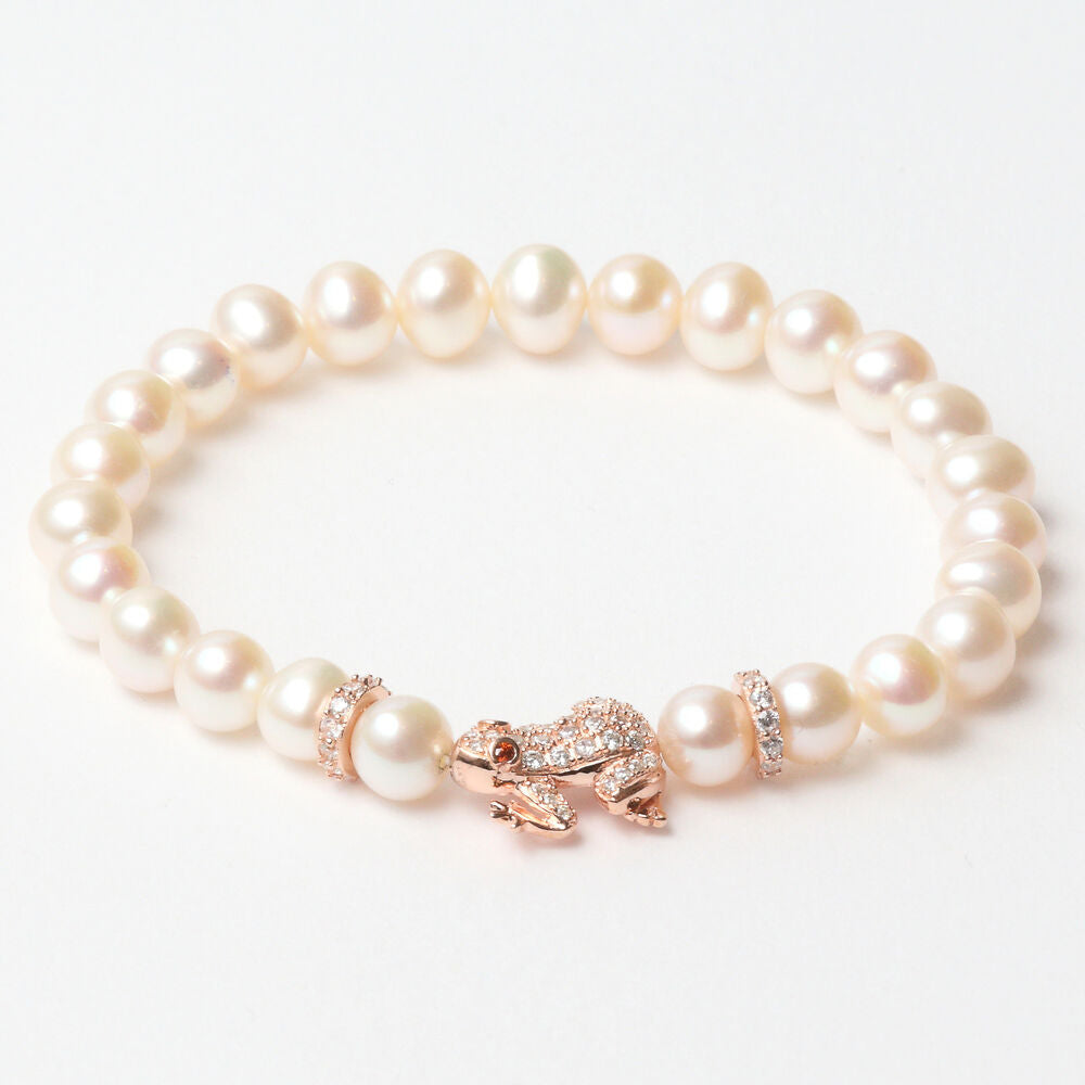 Diaytar Côte d'Ivoire Bracelet Femme Lancaster JLA-BR-FROG-2-WH Argent Massif Blanc 16 mm Rose 