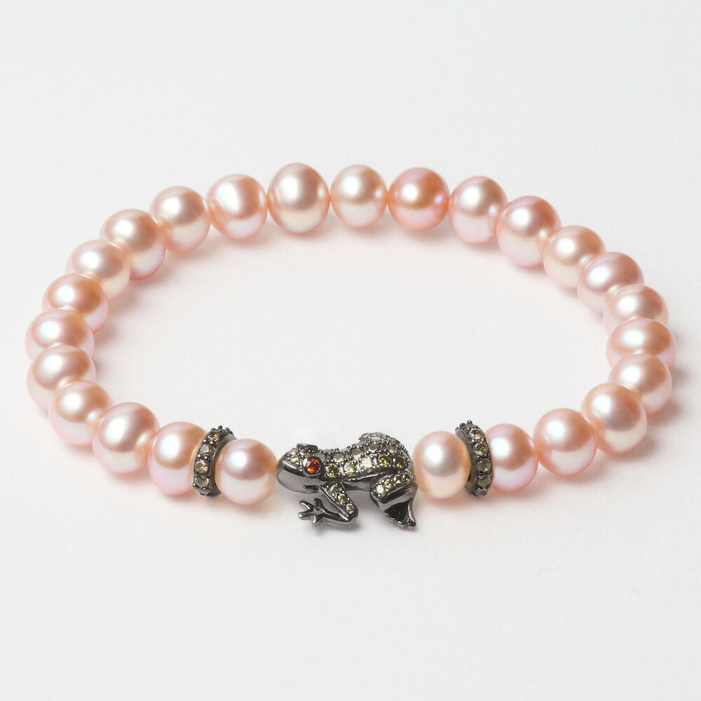 Diaytar Côte d'Ivoire Bracelet Femme Lancaster JLA-BR-FROG-3-PU Rose Vert Argent Massif 16 mm 
