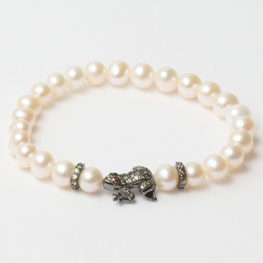 Diaytar Côte d'Ivoire Bracelet Femme Lancaster JLA-BR-FROG-3-WH Blanc Vert Argent 925 16 mm 