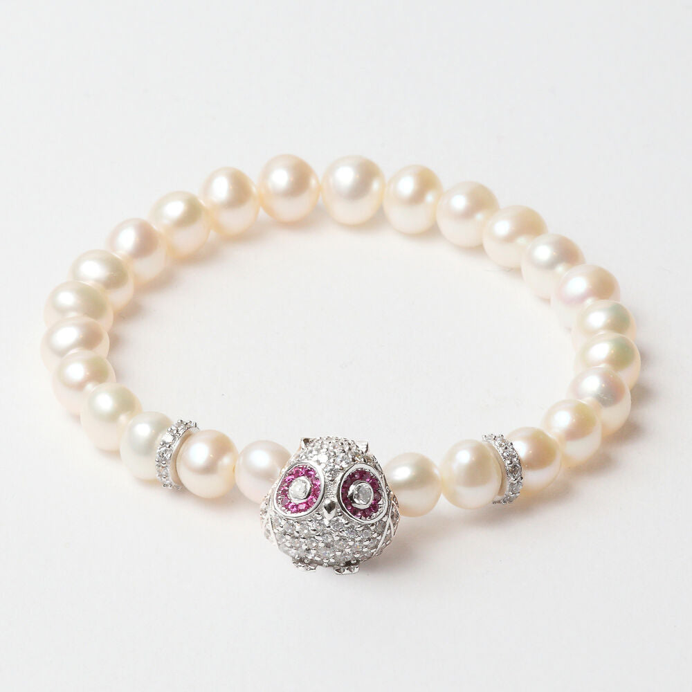 Diaytar Côte d'Ivoire Bracelet Femme Lancaster JLA-BR-OWL-1-WH Argent Blanc Argent 925 16 mm 