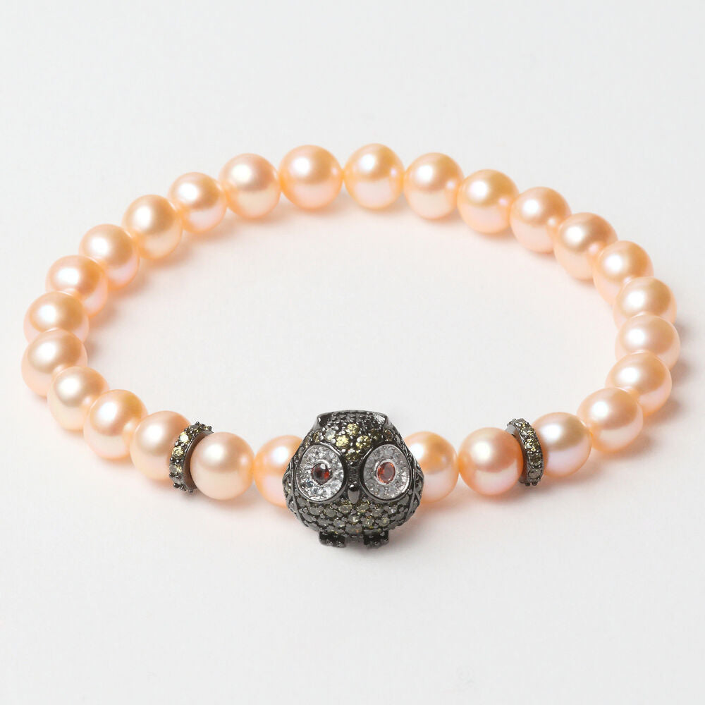 Diaytar Côte d'Ivoire Bracelet Femme Lancaster JLA-BR-OWL-3-PE Orange Vert Argent Massif 16 mm 