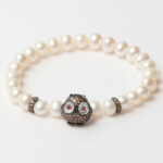 Diaytar Côte d'Ivoire Bracelet Femme Lancaster JLA-BR-OWL-4-WH Argent Massif Marron Blanc 16 mm 