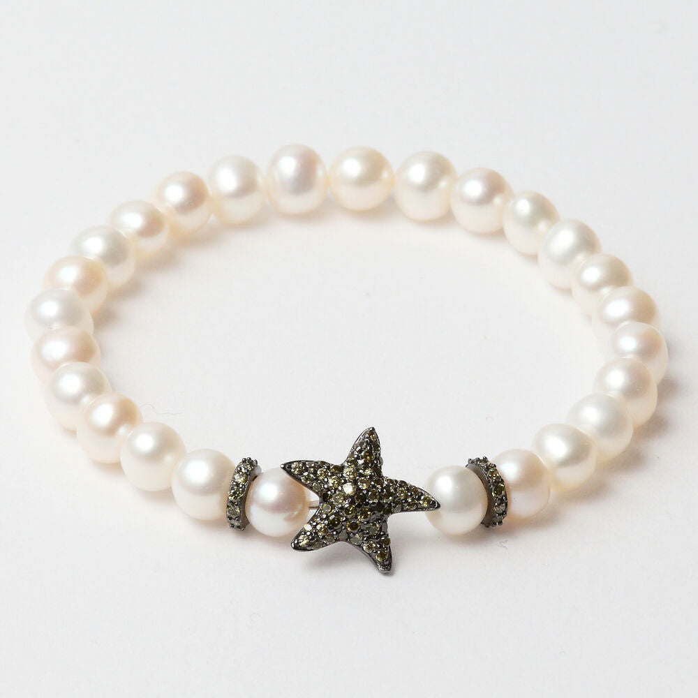 Diaytar Côte d'Ivoire Bracelet Femme Lancaster JLA-BR-STAR-3-WH Argent Massif Blanc Vert 16 mm 
