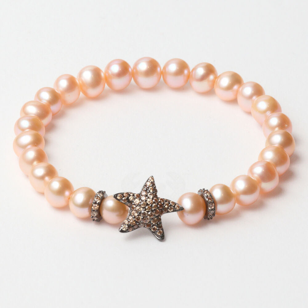 Diaytar Côte d'Ivoire Bracelet Femme Lancaster JLA-BR-STAR-4-PE Marron Orange Argent Massif 16 mm 