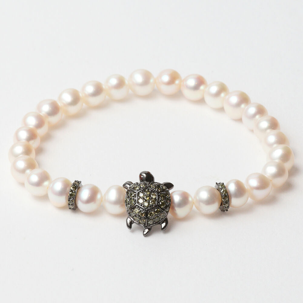 Diaytar Côte d'Ivoire Bracelet Femme Lancaster JLA-BR-TURTLE-3-WH Blanc Vert Argent 925 16 mm 