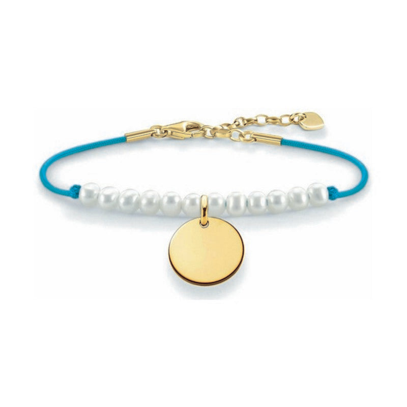 Diaytar Côte d'Ivoire Bracelet Femme Thomas Sabo LBA0083-900-14 Bleu Blanc Argent Doré (18 cm) (15-18 cm) 
