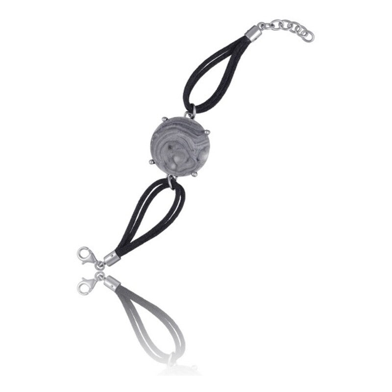 Diaytar Côte d'Ivoire Bracelet Femme Time Force TJ1108B01 Noir Gris Textile Argent Massif Argent (19 cm) 
