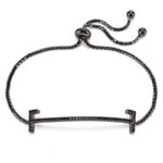 Diaytar Côte d'Ivoire Bracelet Folli Follie 3B18S004KK Noir Argent massif (23 cm) 