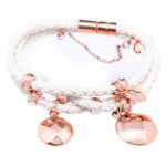 Diaytar Côte d'Ivoire Bracelet Folli Follie 3B1T002RCW Cuir Blanc (21 cm) 