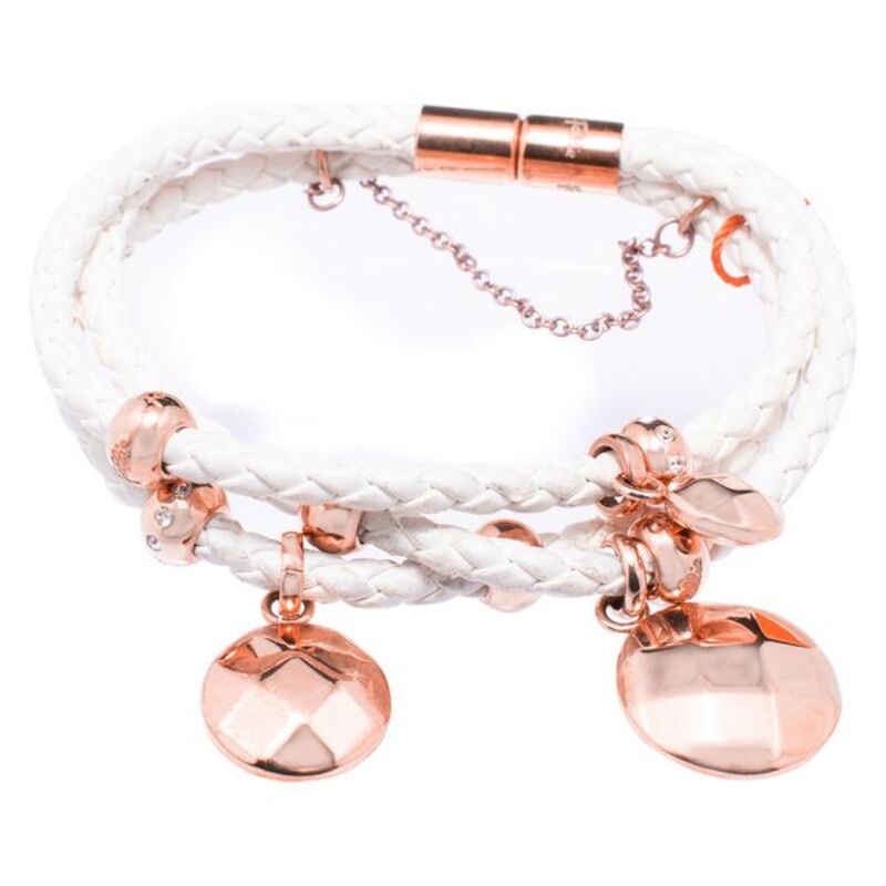 Diaytar Côte d'Ivoire Bracelet Folli Follie 3B1T002RCW Cuir Blanc (21 cm) 
