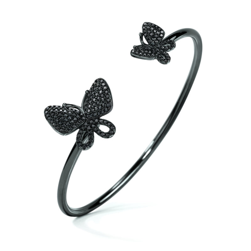 Diaytar Côte d'Ivoire Bracelet Folli Follie Papillons Argent Massif (Ø 55 mm) 