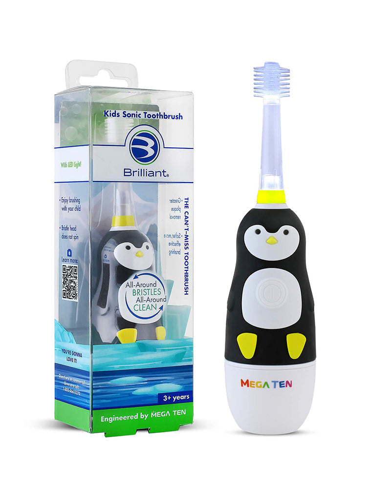 Diaytar Côte d'Ivoire brilliant kids brosse à dents sonic 3ans + pingouin - default title brilliant,brosse-a-dents,fille,garcon,hygiene,hygiene-et-soin-bebe,puericulture