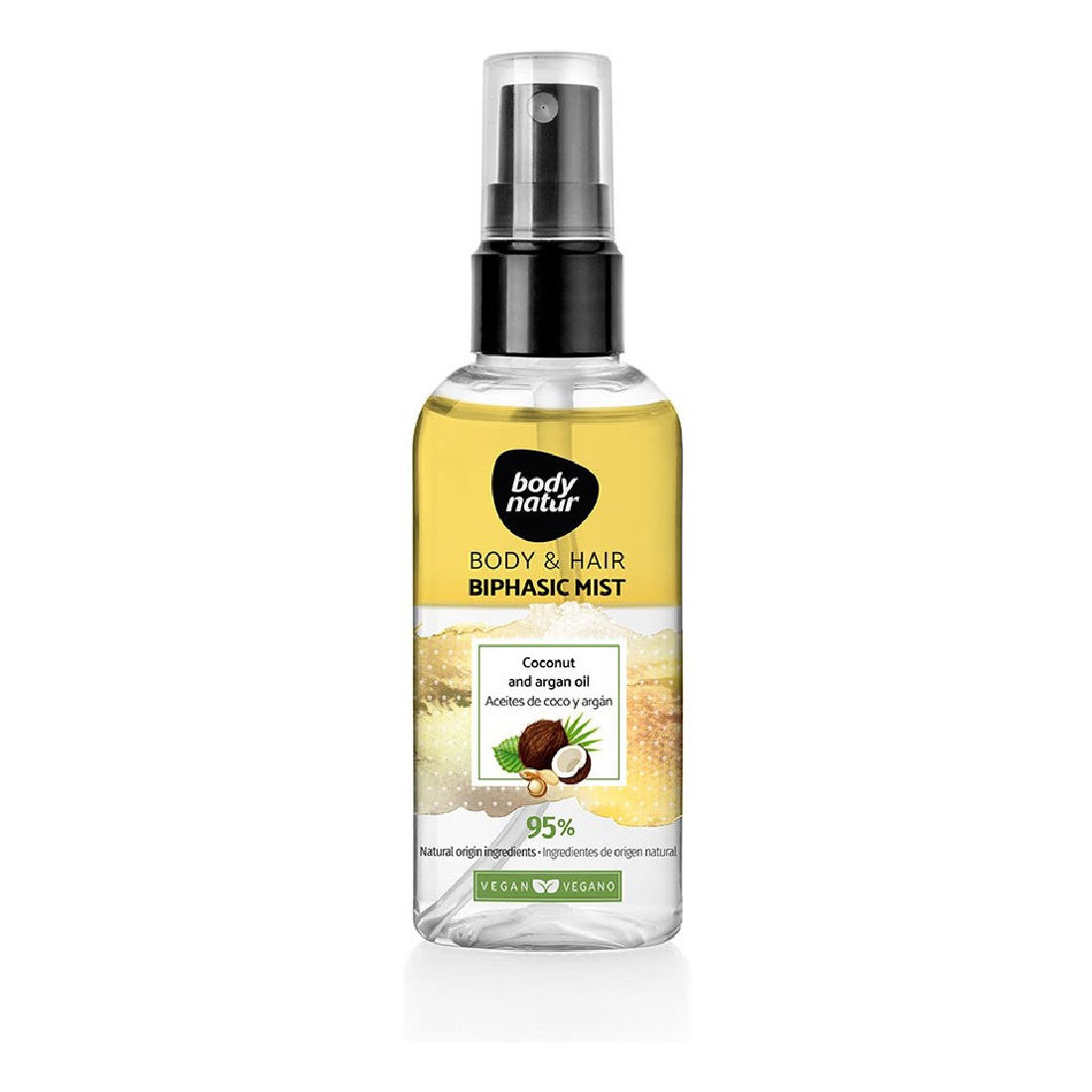 Diaytar Côte d'Ivoire Brume Cheveux Biphasic Body Natur Body Huile de Coco Argan (100 ml) 