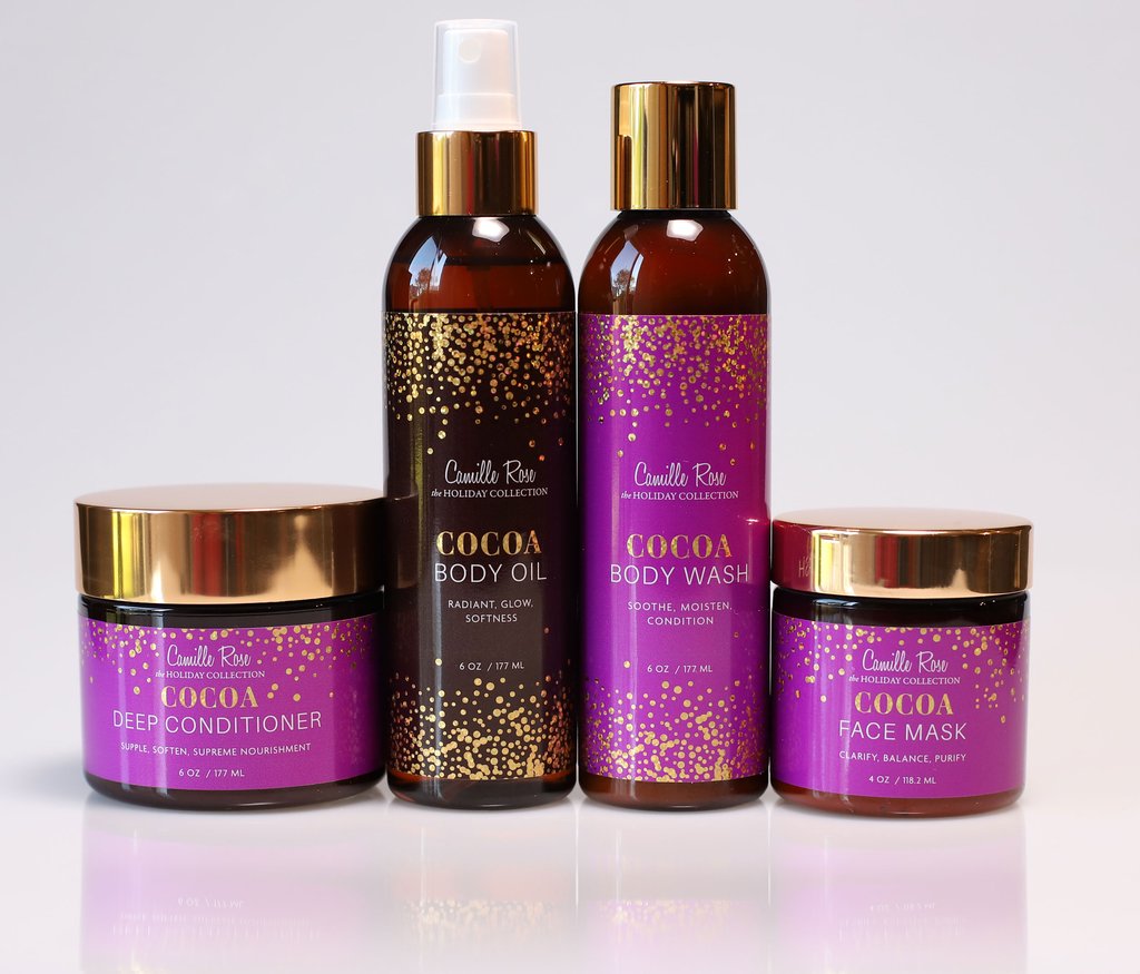 Diaytar Côte d'Ivoire Camille Rose Naturals Cocoa Melange - Coffret cadeau des Fêtes 4 pièces BODY,HAIR,BRAND