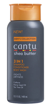 Diaytar Côte d'Ivoire Cantu Shea Butter Men's Collection 3 en 1 Shampooing, revitalisant et nettoyant pour le corps 13,5 oz BRAND,HAIR,MEN,BODY
