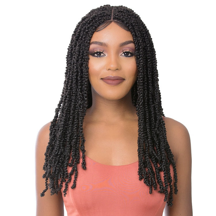 Diaytar Côte d'Ivoire C'est une perruque ! Perruque Lace Front Synthétique Tressée Premium - St Water Wave Twist 24" Lace Front Wigs