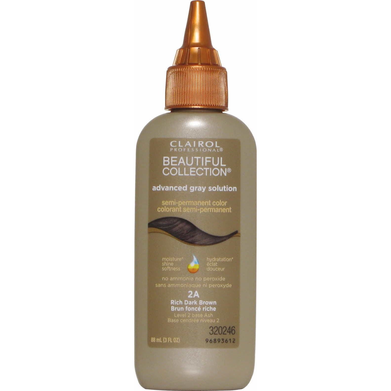 Diaytar Côte d'Ivoire Clairol Beautiful Collection Advanced Grey Solution – Rich Dark Brown #2A 3.0 OZ Hair Care