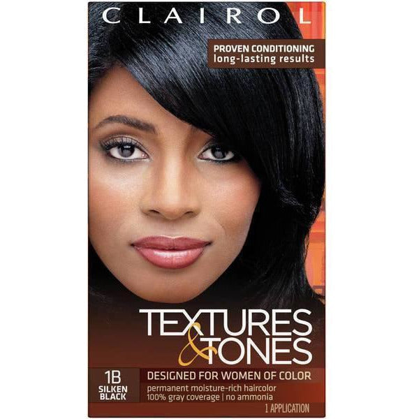 Diaytar Côte d'Ivoire Clairol Professional Textures & Tones Kit – 1B Silken Black Hair Care