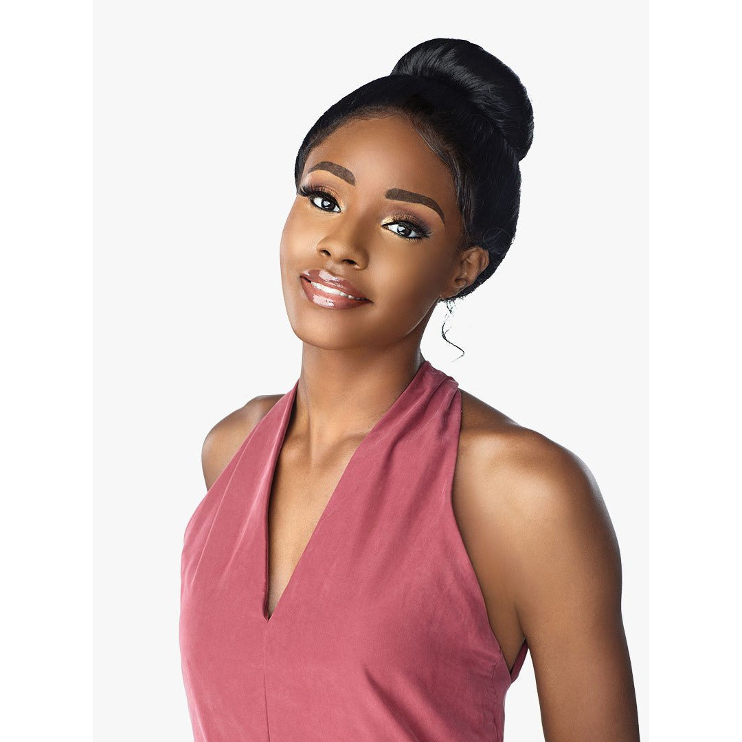 Diaytar Côte d'Ivoire Cloud sensationnel 9 Quelle dentelle ? Perruque frontale synthétique en dentelle suisse - Chignon haut Akeely Lace Front Wigs